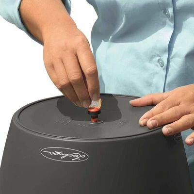 LECHUZA Jardinière Classico 28 LS ALL-IN-ONE Charbon métallique 16043 6 LECHUZA Jardinière Classico 28 LS ALL-IN-ONE Charbon métallique 16043 – Image 6