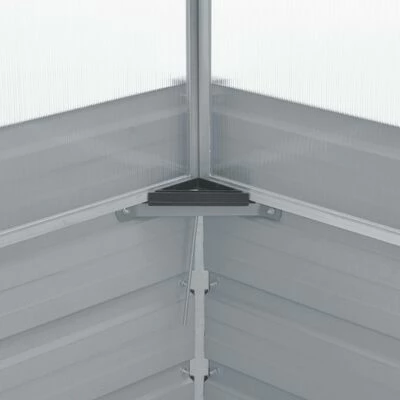 VidaXL Serre 100 x 100 x 85 cm Grise Acier galvanisé 6 VidaXL Serre 100 x 100 x 85 cm Grise Acier galvanisé – Image 6