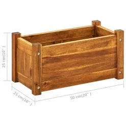 VidaXL Lit surélevé de jardin Bois d'acacia 50x25x25 cm -Pots & cache-pots Soldes 2022 image 6 42565
