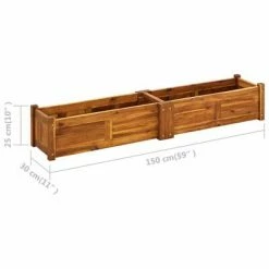 VidaXL Lit surélevé de jardin Bois d'acacia 150x30x25 cm 11 VidaXL Lit surélevé de jardin Bois d'acacia 150x30x25 cm -Pots & cache-pots Soldes 2022 image 6 42567