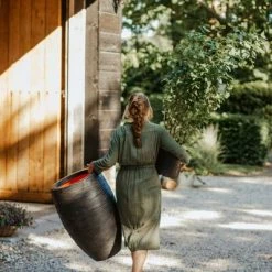 Capi Pot à fleurs Nature Rib élégant Deluxe 45x72 cm Noir -Pots & cache-pots Soldes 2022 image 6 434834