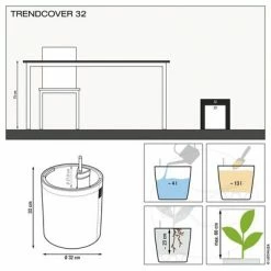 LECHUZA Jardinière TRENDCOVER 32 Felt ALL-IN-ONE Gris clair -Pots & cache-pots Soldes 2022 image 6 441320