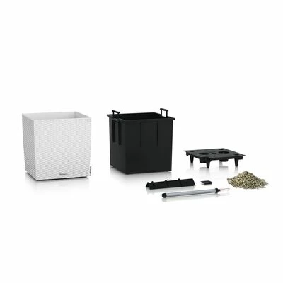 LECHUZA Jardinière CUBE Cottage 40 ALL-IN-ONE Blanc 6 LECHUZA Jardinière CUBE Cottage 40 ALL-IN-ONE Blanc – Image 6