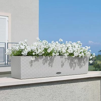 LECHUZA Jardinière BALCONERA Cottage 80 ALL-IN-ONE Blanc 6 LECHUZA Jardinière BALCONERA Cottage 80 ALL-IN-ONE Blanc – Image 6