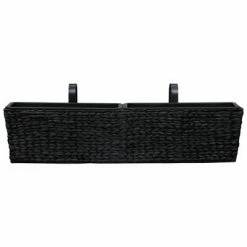 VidaXL Jardinières 2 pcs Jacinthe d'eau Noir 11 VidaXL Jardinières 2 pcs Jacinthe d'eau Noir -Pots & cache-pots Soldes 2022 image 6 45582