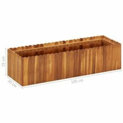VidaXL Lit surélevé de jardin 100x30x25 cm Bois massif d'acacia -Pots & cache-pots Soldes 2022 image 6 45918