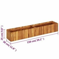 VidaXL Lit surélevé de jardin 150x30x25 cm Bois massif d'acacia 11 VidaXL Lit surélevé de jardin 150x30x25 cm Bois massif d'acacia -Pots & cache-pots Soldes 2022 image 6 45919