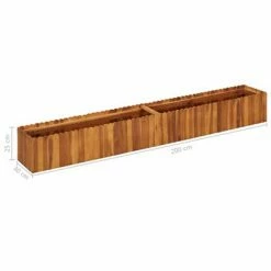 VidaXL Lit surélevé de jardin 200x30x25 cm Bois massif d'acacia -Pots & cache-pots Soldes 2022 image 6 45920