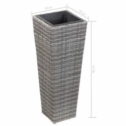 VidaXL Lit surélevé de jardin 30x30x80 cm Résine Tressée Gris 11 VidaXL Lit surélevé de jardin 30x30x80 cm Résine Tressée Gris -Pots & cache-pots Soldes 2022 image 6 46928