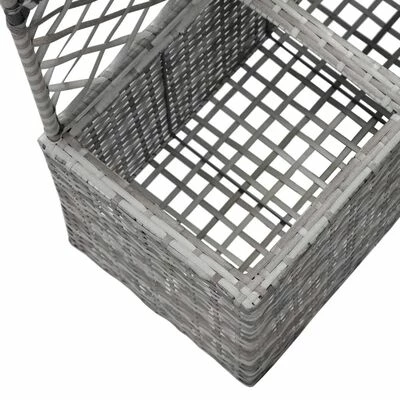 VidaXL Lit surélevé en treillis 2 pots 58x30x107cm Résine tressée Gris 6 VidaXL Lit surélevé en treillis 2 pots 58x30x107cm Résine tressée Gris – Image 6