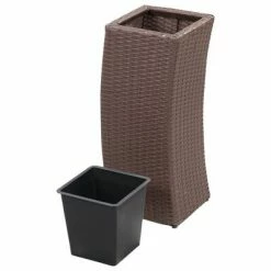 VidaXL Lits surélevés de jardin 3 pcs Résine tressée Marron -Pots & cache-pots Soldes 2022 image 6 46941
