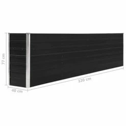 VidaXL Jardinière 320x40x77 cm Acier galvanisé Anthracite -Pots & cache-pots Soldes 2022 image 6 47051