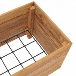 VidaXL Lit surélevé 100x40x38 cm Bois de teck recyclé et acier -Pots & cache-pots Soldes 2022 image 6 47422