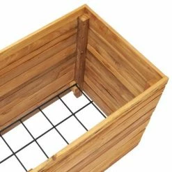 VidaXL Lit surélevé 100x40x55 cm Bois de teck recyclé et acier -Pots & cache-pots Soldes 2022 image 6 47425