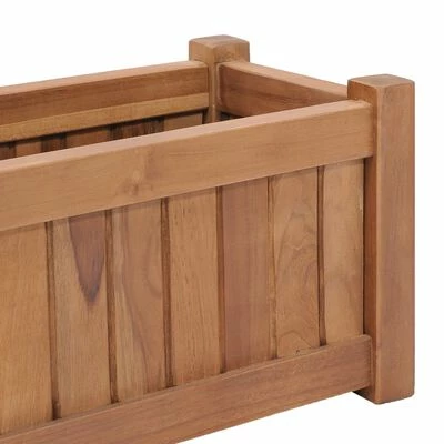 VidaXL Lit surélevé 50x25x25 cm Bois de teck solide 6 VidaXL Lit surélevé 50x25x25 cm Bois de teck solide – Image 6