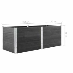 VidaXL Lit surélevé de jardin 250x50x91 cm WPC Gris 11 VidaXL Lit surélevé de jardin 250x50x91 cm WPC Gris -Pots & cache-pots Soldes 2022 image 6 49058