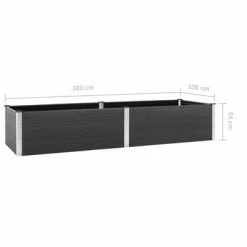 VidaXL Lit surélevé de jardin 300x100x54 cm WPC Gris 11 VidaXL Lit surélevé de jardin 300x100x54 cm WPC Gris -Pots & cache-pots Soldes 2022 image 6 49063