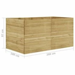 VidaXL Lit surélevé de jardin 200x100x97 cm Bois de pin imprégné -Pots & cache-pots Soldes 2022 image 6 49188
