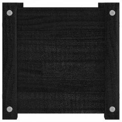 VidaXL Jardinières d'extérieur 2 pcs Noir 31x31x31 cm Bois de pin -Pots & cache-pots Soldes 2022 image 6 810531
