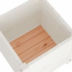 VidaXL Jardinière Blanc 40x40x40 cm Bois de pin massif -Pots & cache-pots Soldes 2022 image 6 810536