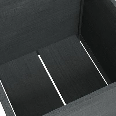VidaXL Jardinières d'extérieur 2pcs Gris 60x60x60cm Bois de pin massif 6 VidaXL Jardinières d'extérieur 2pcs Gris 60x60x60cm Bois de pin massif – Image 6