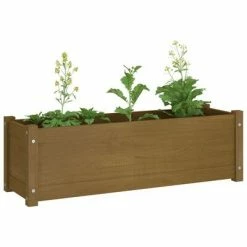 VidaXL Jardinière d'extérieur Marron miel 100x31x31 cm Bois de pin 11 VidaXL Jardinière d'extérieur Marron miel 100x31x31 cm Bois de pin -Pots & cache-pots Soldes 2022 image 6 810720